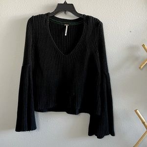Free People Knit Bell-Sleeve Sweater